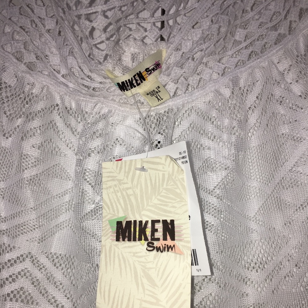 🆕🏖SWIM SUIT-COVER UP. WHITE MESH. WEAR STRAPS UP OR DOWN. BRAND NEW. - Picture 5 of 6